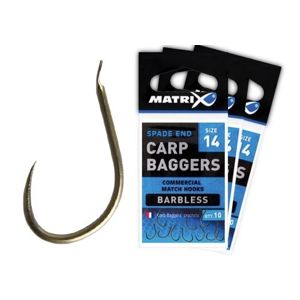 Matrix Háčky bez protihrotu Carp Bagger Hook 10ks - vel. 18
