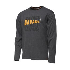 Savage Gear Triko Simply Savage Logo Tee Long Sleeve - XXL