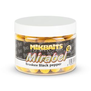 Mikbaits Boilie Mirabel Fluo 12mm 150ml - Jahoda exclusive