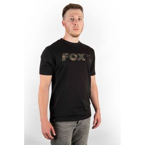Fox Triko Black/Camo Chest Print T-Shirt - M