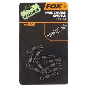 Fox Rychlovýměnné obratlíky Edges Kwik Change Swivel 10ks - vel. 10