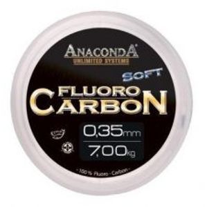 Saenger Anaconda Fluoro Carbon Stiff Tuhý 50 m Čirá-Průměr 0,45 mm / Nosnost 9,1 kg