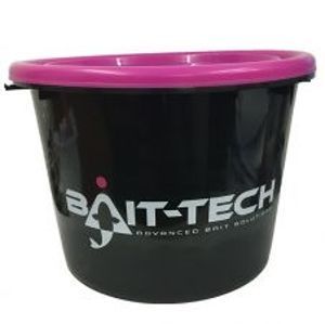 Bait-Tech Kbelík S Víkem Groundbait Bucket And Lid Černý Růžový 18 l