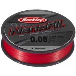 Berkley Vlasec Nanofil Červený 125 m-Průměr 0,28 mm / Nosnost 20,126 kg