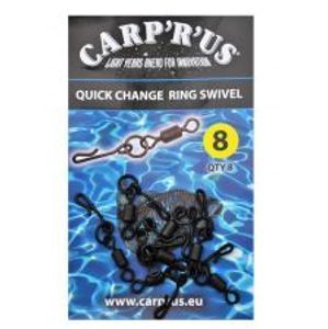 Carp ´R´ Us Obratlík Quick Change Ring Swivel-Velikost 8