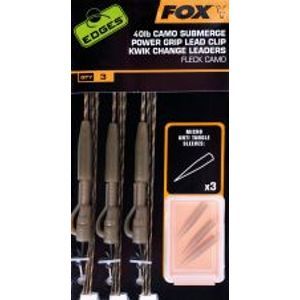 Fox Hotové Montáže Edges Camo Submerge Power Grip Lead Clip Kwik Change-Nosnost 30 lb