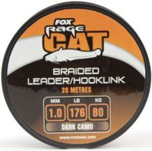 Fox Rage Cat Návazcová Šňůra Braid Leader 20 m Dark Camo-Průměr 1 mm / Nosnost 80 kg