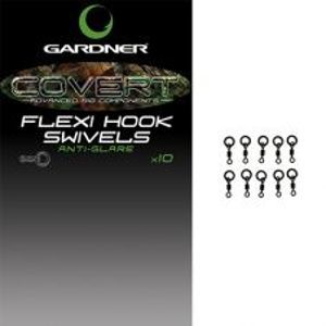 Gardner Obratlíky Covert Flexi Hook Swivels 10 ks-Velikost 20