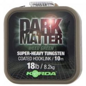 Korda Návazcová Šňůrka Dark Matter Tungsten Coated Braid Weed Green 10 m-Průměr 18 lb / Nosnost 8,2 kg