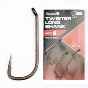 Nash Háčky Twister Long Shank Micro Barbed 10 ks-Velikost 5