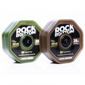 RidgeMonkey Návazcová Šňůrka Rock Bottom Tungstenem Potažená Semi Stiff 10 m  25 lb-Nosnost 11,3 kg / Barva Zelená
