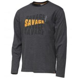 Savage Gear Triko Simply Savage Logo Tee Long Sleeve-Velikost XXL