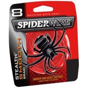 Spiderwire Splétaná šňůra Stealth Smooth 8 červená-Průměr 0,35 mm / Nosnost 40,8 kg / Návin 1 m